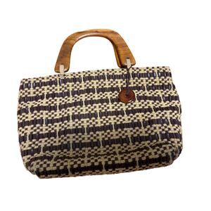 VTG The Sak Woven Handbag with Wooden Handles